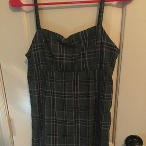 Dark  green plaid dress